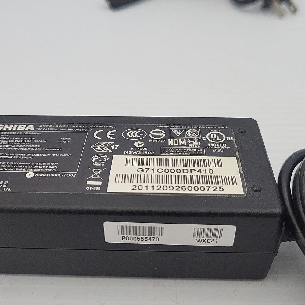 Genuine Toshiba Laptop Charger AC Adapter Power Supply R35737 - Picture 3 of 4